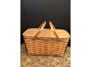 Antique Wicker Basket With Insert