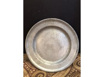 Antique 18th Century Pewter Plate