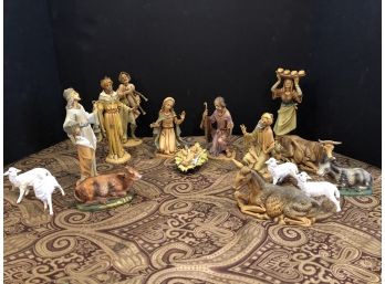 16 Pc Nativity Set Depose Italy