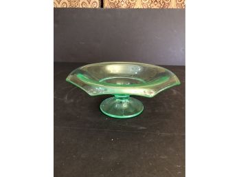 Green Uranium Glass Bowl