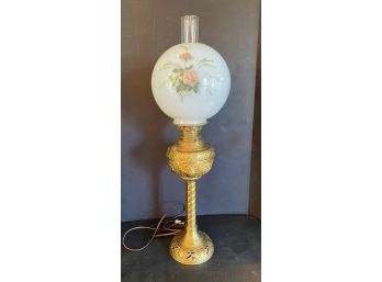 Antique Brass Banquet Lamp