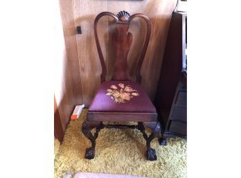 Antique Shell Back Chair Claw Feet