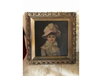 Original Oil Painting Victorian Woman