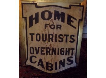 Vintage Double Sided Wood Sign