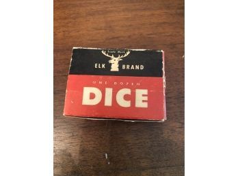 Vintage Elk Brand Dice NOS