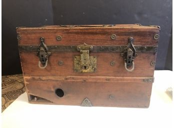 Small Antique Wooden Trunk