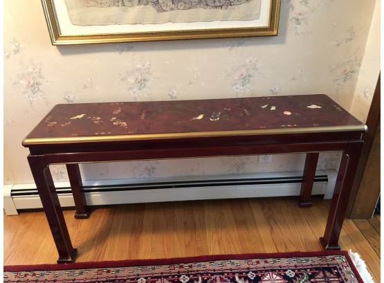 Gorgeous Red Lacquered Sofa Table