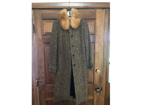 Madeline Wool Blend Fur Collar Coat