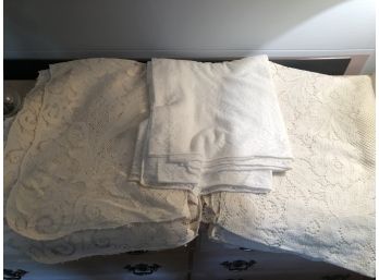 Lot Of 3 Lace Tablecloths