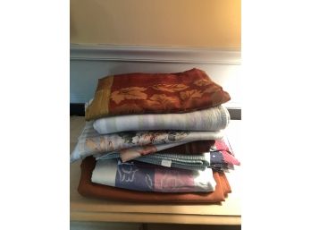 Lot Of Tablecloths (rust Color On Top)