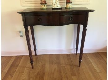 Wood Side Table With Tapered Legs