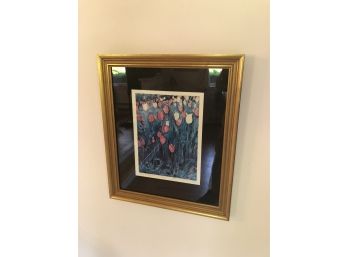 Red Tulips Lithograph Signed & Numbered