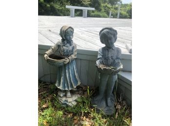 Boy & Girl Garden Statues