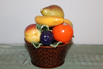 Vintage Ceramic Majolica Fruit Topiary