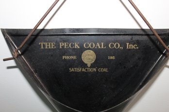 Vintage Dustpan With Advertising- 'Peck Coal Co/Lehigh Coal'