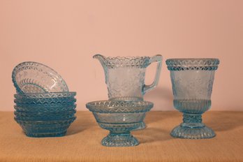 Vintage Early American Pattern Glass-Adams- 'Wildflower' Lot
