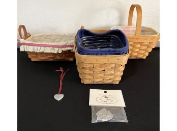 A Collection Of Longaberger Baskets Inc. A Mothers Day Basket, A Magnet And More. Signed And Dated