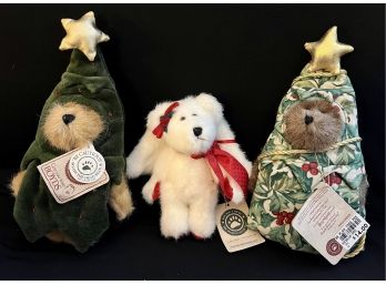 3 NWT Boyd Longaberger Christmas Bears Inc. Holly Jolly Peeker, Faith Angelbeary And More