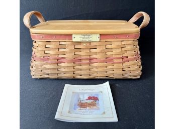 2002 Longaberger Christmas Edition Traditions Basket With Paperwork