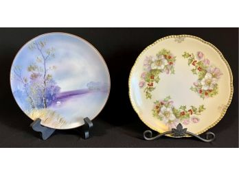 RARE Antique Royal Rudolstadt Prussia Plate And A Hand Painted Noritake Plate