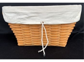 Longaberger Classic Oval Laundry Basket W Leather Handles