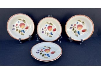Four Longaberger Pottery Fruit Plates