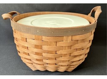 Longaberger Basket With Bowl And Lid