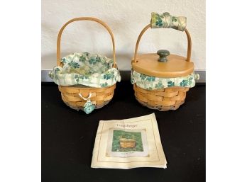 20002 Longaberger Lots Of Lucky You Basket Green-knob And More