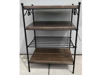 Longaberger 4 Wrought Iron Shelf & 3 Wood Shelves