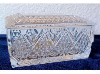 Cristal D Arques French Cut Glass  Lidded Trinket Box
