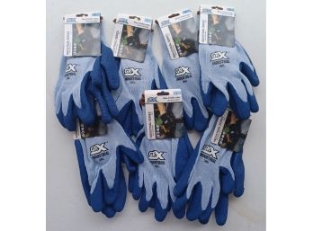 Multiple Pairs Of New Blue Crinkle Latex Gloves By GR-X Industrial  Size L