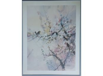 Spring Blossoms Bird Print