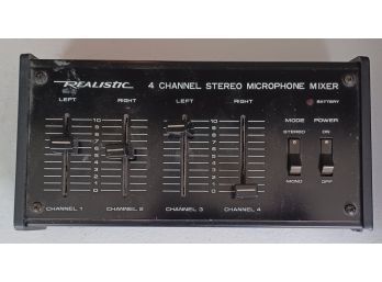 Realistic 4 Channel Stereo Microphone Mixer
