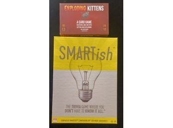 Exploding Kittens Card Game (played Once) & Smartish Trivia Game