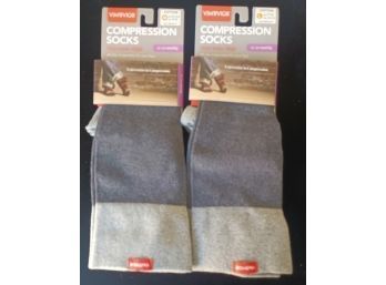 New VIM/VIGR Mens Compression Socks Size L And M