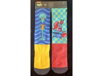 NWT Odd Sox Crew Socks Nickelodeon Spongebob Squarepants Size 6-13