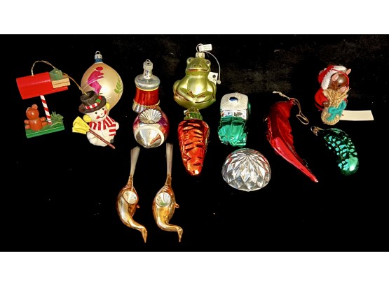 An Assortment Of Vintage Christmas Ornaments