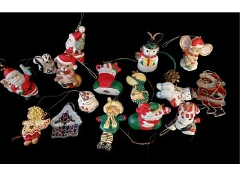A Variety Of Vintage Christmas Ornaments (mostly Ceramic)