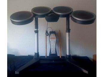 Xbox 360 Rock Band Wireless Drum Set Harmonix (XBDMS2) Includes Sticks & Pedal