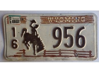 1978 Wyoming License Plate