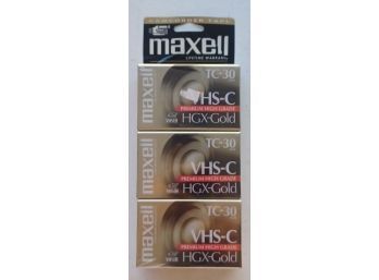 New Maxell TC-30 VHS-C Camcorder Tapes