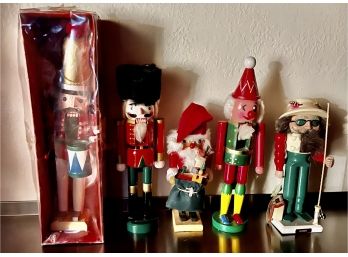 A Vintage Collection Of Five Nutcrackers