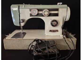Belvedere Adler Vintage Sewing Machine With Case And Attachments (tested)