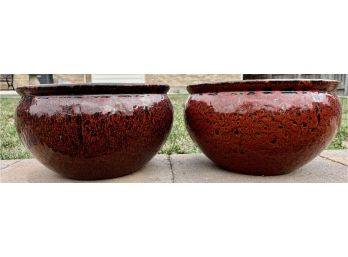 Pair Of Clay Pots For Plants
