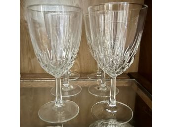 6 Diamant Water Goblets Crafted In France