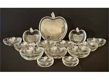 14 Pieces Of Vintage Apple Dishes