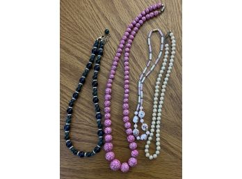 Fabulous Collection Of Vintage Bead Necklaces