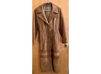 Fabulous Leather Coat By New England Sportswear Company In Great Condition