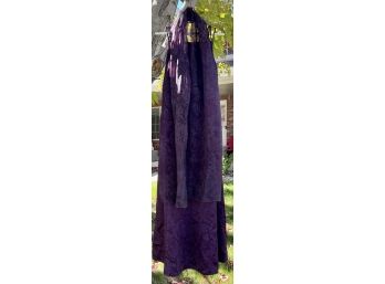 Beautiful Dark Purple Formal Dress With Scarf By Bill Levkoff Size 7-8