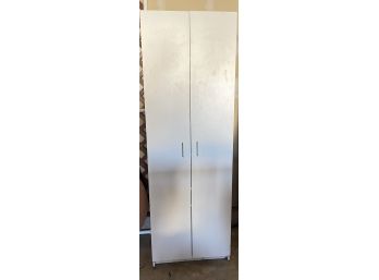 White Particle Board Cabinet 5 Shelves